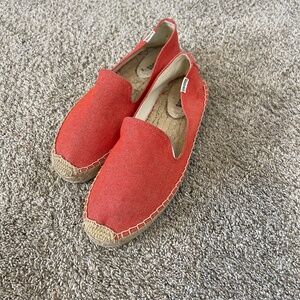 Soludos Red Canvas Espadrille Flats